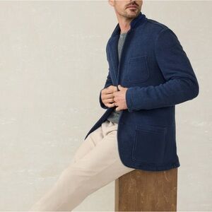 NWT Faherty Men’s Inlet Knit Blazer in Indigo Dye Size Medium